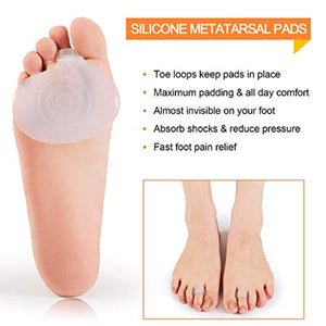 Metatarsal Foot Pads (12 pack) - All day Pain Relief for Men & Women - GetSourceful