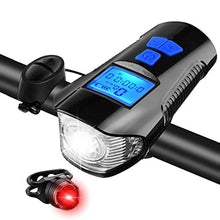 Load image into Gallery viewer, Bicycle Light Set - Horn, Headlight, Taillight, Speedometer, Odometer - GetSourceful
