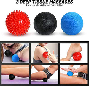 Odoland 6-in1 Foam Roller Set for Massage Therapy - GetSourceful