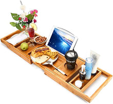 Load image into Gallery viewer, Widousy Bamboo Caddy - Laptop, Food, and Bath Tray - GetSourceful
