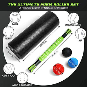 Odoland 6-in1 Foam Roller Set for Massage Therapy - GetSourceful