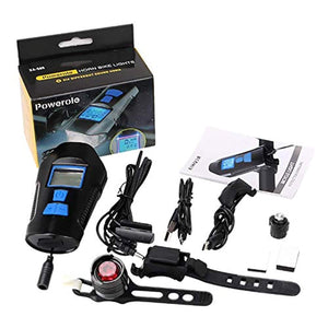 Bicycle Light Set - Horn, Headlight, Taillight, Speedometer, Odometer - GetSourceful