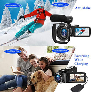 4K Video Camera - with 3-Inch IPS Touch Screen and Microphone - GetSourceful