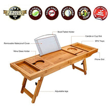 Load image into Gallery viewer, Widousy Bamboo Caddy - Laptop, Food, and Bath Tray - GetSourceful
