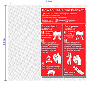 PADOMA Fire Suppression Blanket (2 PACK) 39.3X 39.3inch - GetSourceful