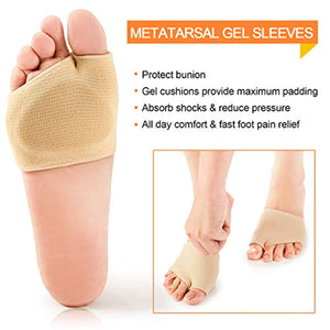 Metatarsal Foot Pads (12 pack) - All day Pain Relief for Men & Women - GetSourceful