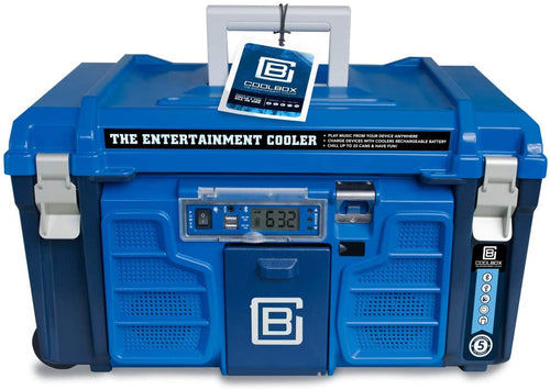 Coolbox - The Entertainment Cooler with USB, Speakers, and Time Display - GetSourceful