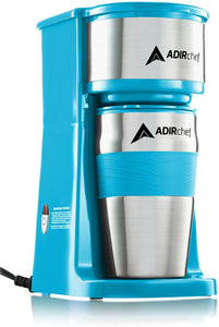 AdirChef Grab N' Go Personal Coffee Maker with 15 oz. Travel Mug - GetSourceful