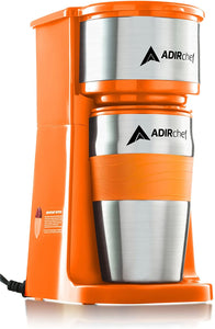 AdirChef Grab N' Go Personal Coffee Maker with 15 oz. Travel Mug - GetSourceful